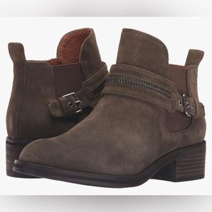 Gentle souls by Kenneth Cole suede Moto bootie with zipper detail